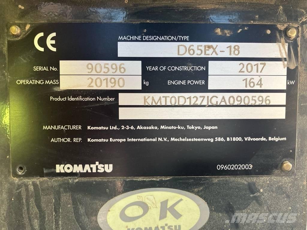 Komatsu D65 EX-18 Μπουλντόζες με ερπύστριες