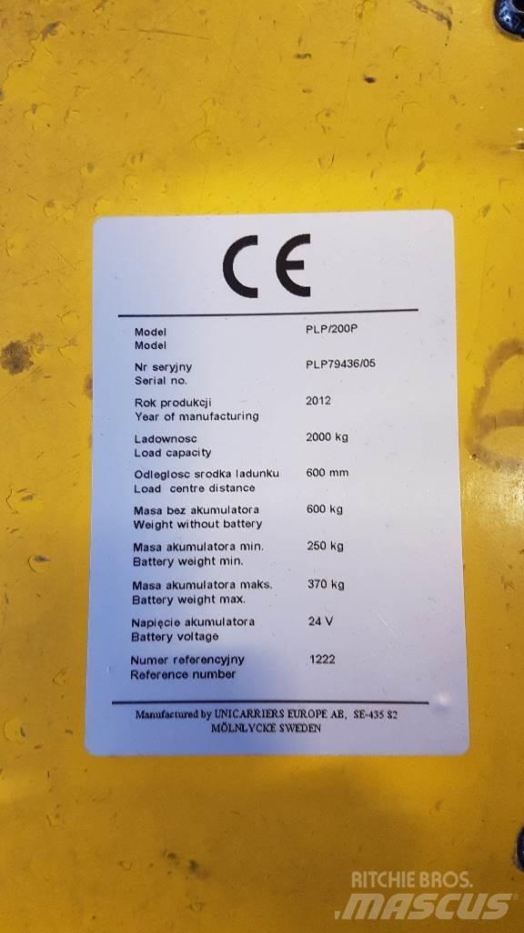 Atlet PLP200 Χειροκίνητο περονοφόρο ανυψωτικό