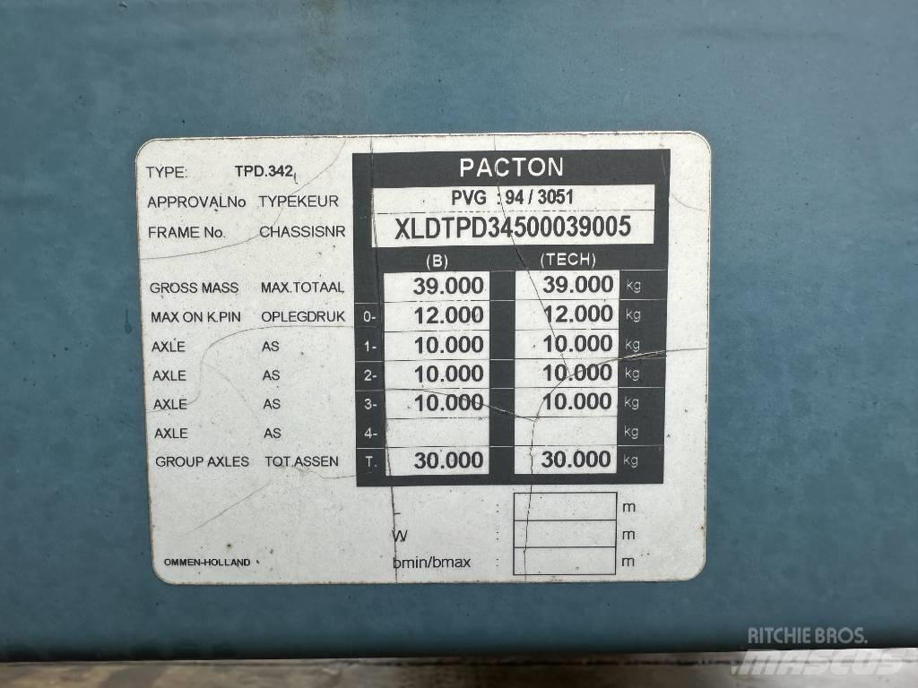 Pacton TPD 342 Επίπεδες/πλευρικώς ανοιγόμενες ημιρυμούλκες