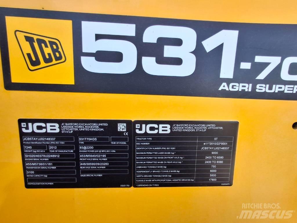 JCB 531-70 Συστήματα τηλεχειρισμού για τη γεωργία