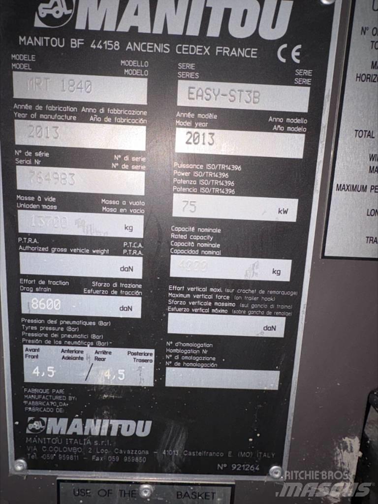 Manitou MRT 1840 Τηλεσκοπικοί ανυψωτές