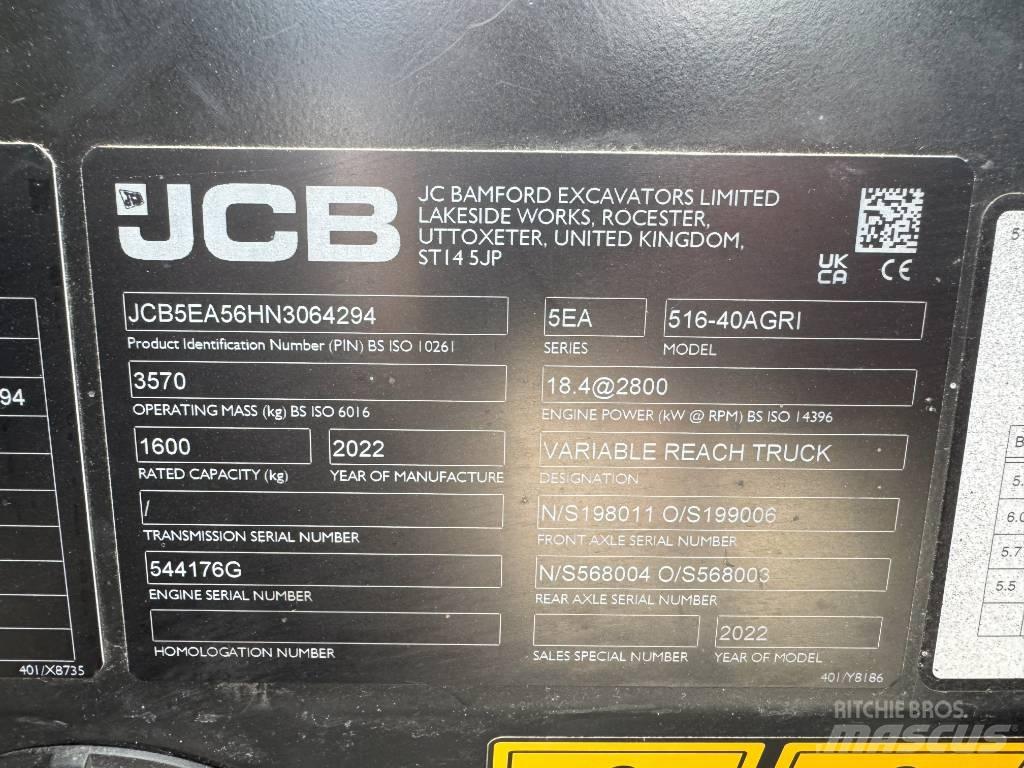 JCB 516-40AGRI Τηλεσκοπικοί ανυψωτές