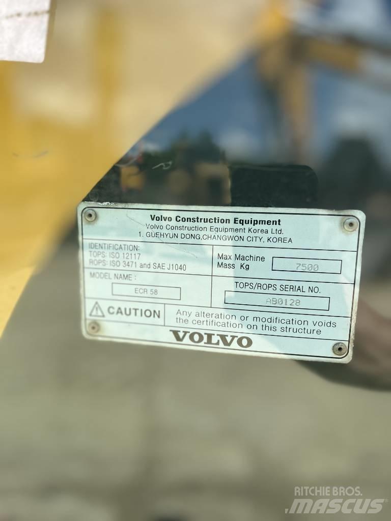 Volvo ECR 58 PLUS Μίνι εκσκαφείς 7t - 12t