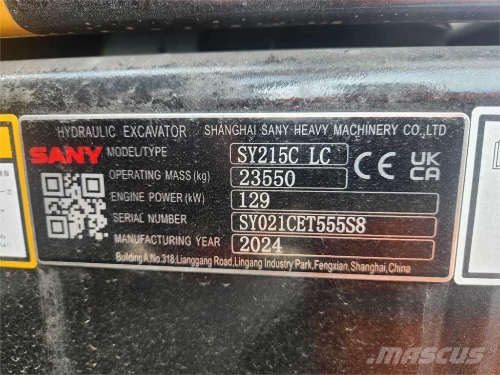 Sany SY215C Εκσκαφείς με ερπύστριες