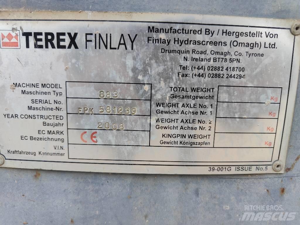 Terex Finlay 883 Κινητές μηχανές κοσκινίσματος
