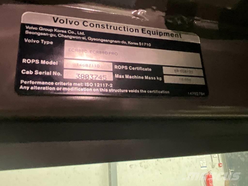 Volvo ECR 88 D Καμπίνες και εσωτερικό