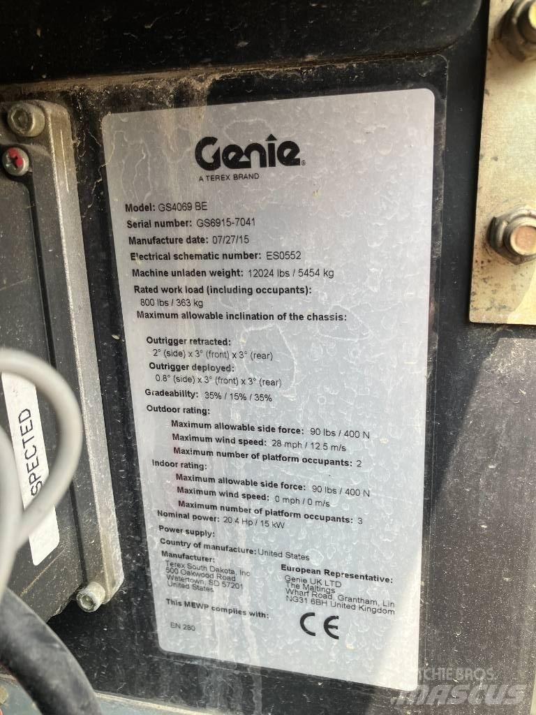 Genie GS 4069 BE Ανυψωτήρες ψαλιδωτής άρθρωσης