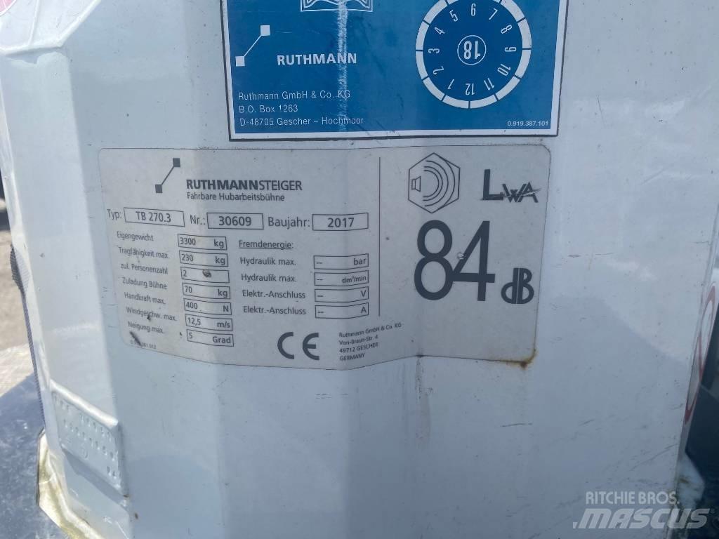 Ruthmann TB270.3 Εναέριες πλατφόρμες τοποθετημένες σε φορτηγό