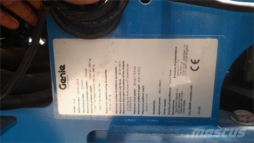 Genie S45 Ανυψωτήρες με τηλεσκοπικό βραχίονα