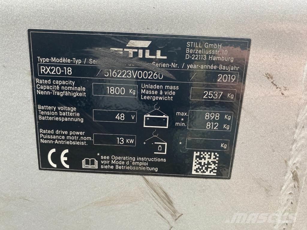 Still RX20-18 Ηλεκτρικά περονοφόρα ανυψωτικά κλαρκ