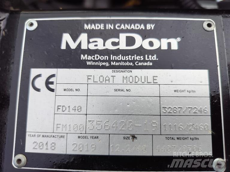 MacDon FD 140 Εξαρτήματα θεριζοαλωνιστικών μηχανών