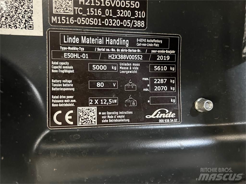 Linde E50HL-01 Ηλεκτρικά περονοφόρα ανυψωτικά κλαρκ
