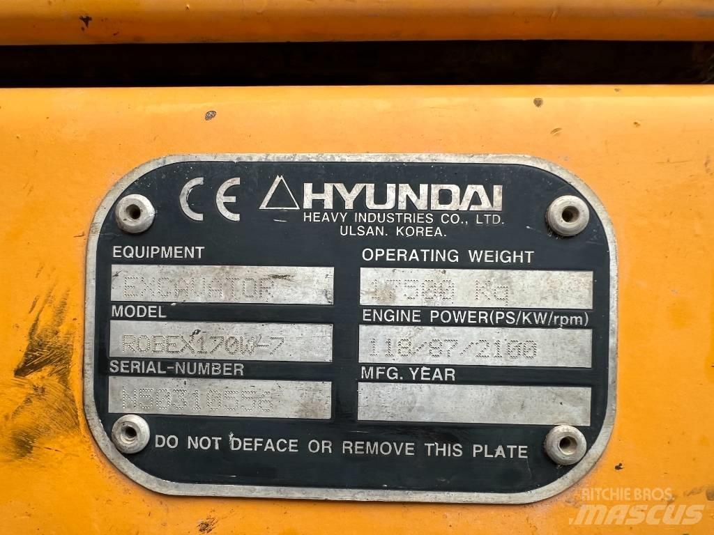 Hyundai R 170W-7 Εκσκαφείς με τροχούς - λάστιχα