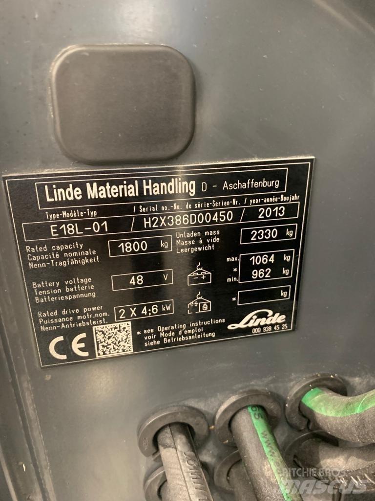 Linde E18 L Ηλεκτρικά περονοφόρα ανυψωτικά κλαρκ