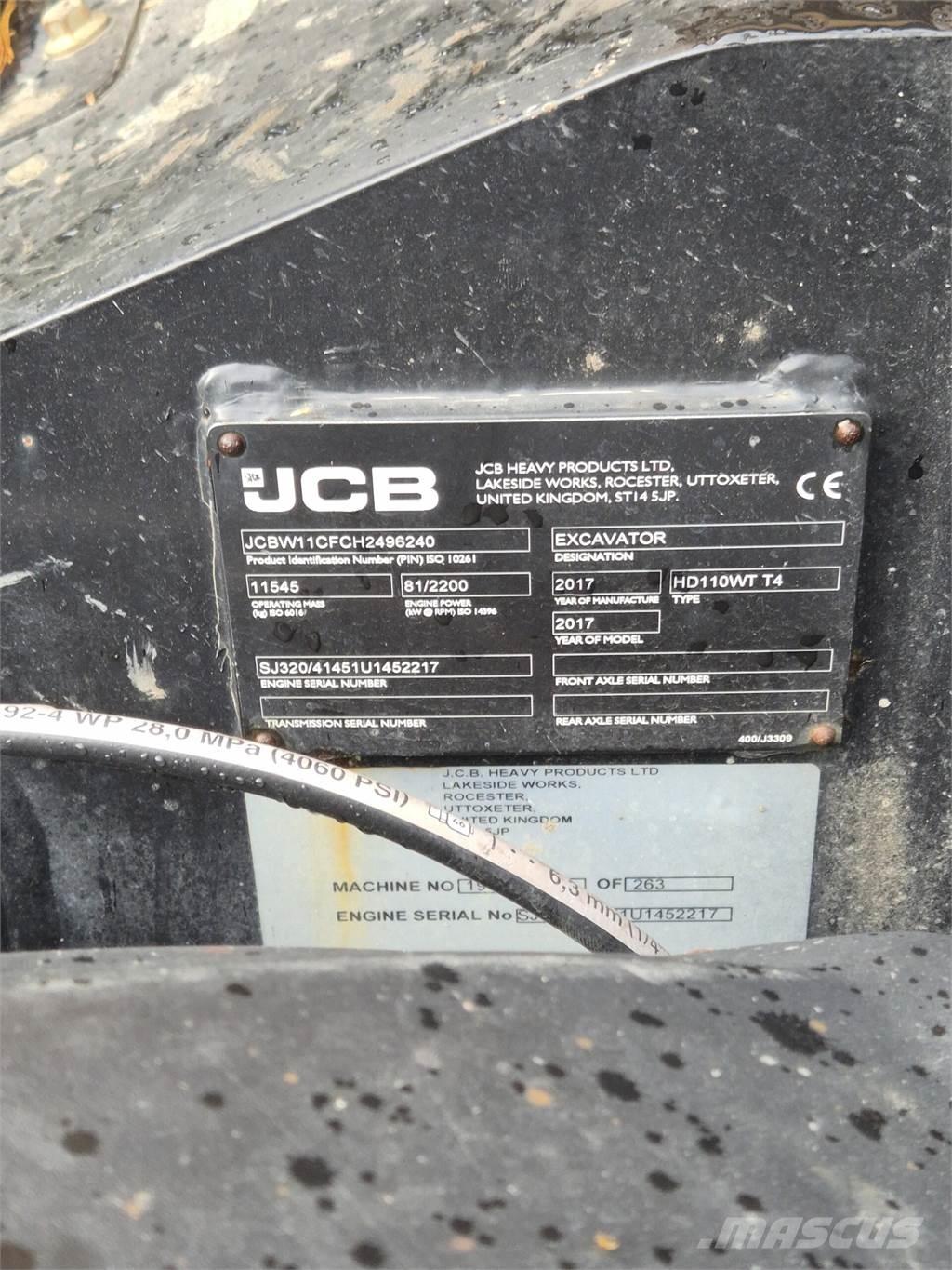 JCB 110W Hydradig Εκσκαφείς με τροχούς - λάστιχα