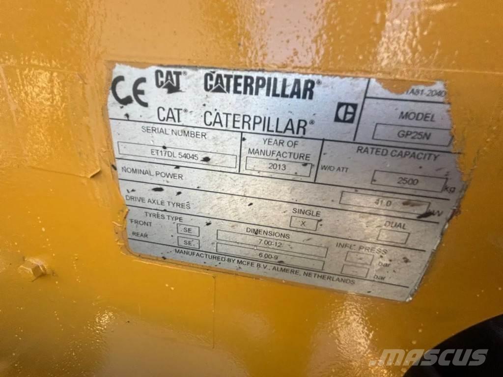 CAT GP25N Heftruck Περονοφόρα ανυψωτικά κλαρκ με φυσικό αέριο LPG