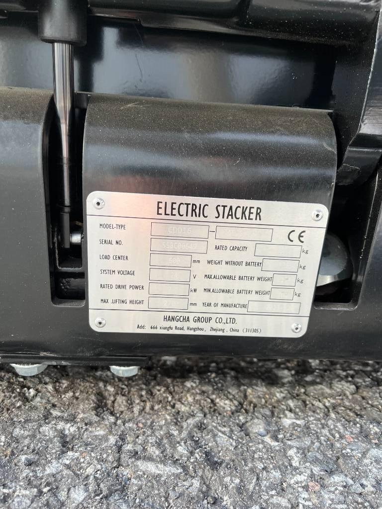 Hangcha CDD16-AC2S Ηλεκτρικά παλετοφόρα με ιστό