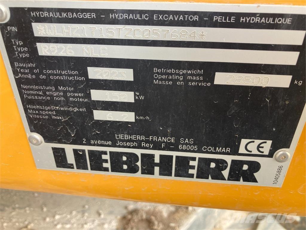 Liebherr R926 Εκσκαφείς με ερπύστριες