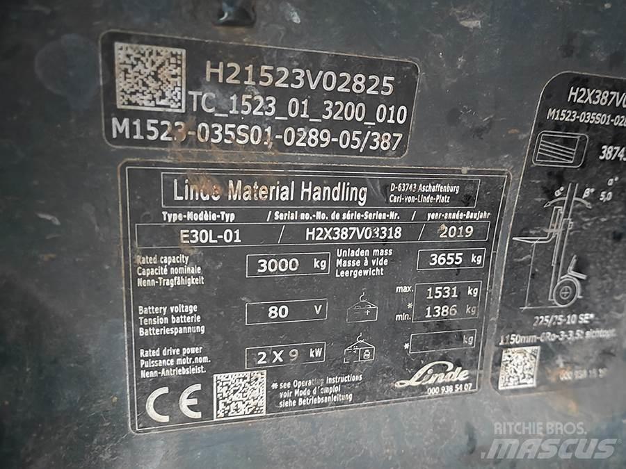 Linde E30L-01 Ηλεκτρικά περονοφόρα ανυψωτικά κλαρκ