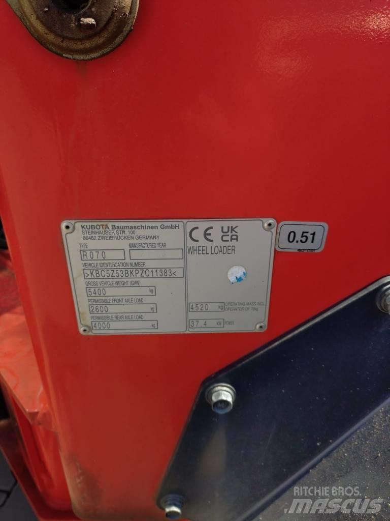 Kubota R 070 Φορτωτές με λάστιχα (Τροχοφόροι)