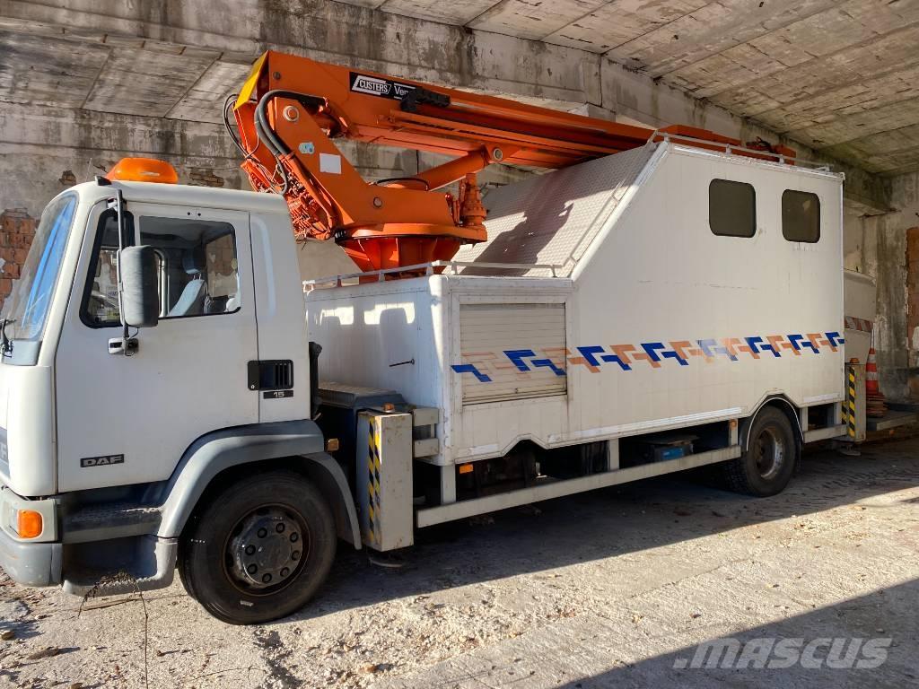 DAF AE55CE Εναέριες πλατφόρμες τοποθετημένες σε ρυμούλκα