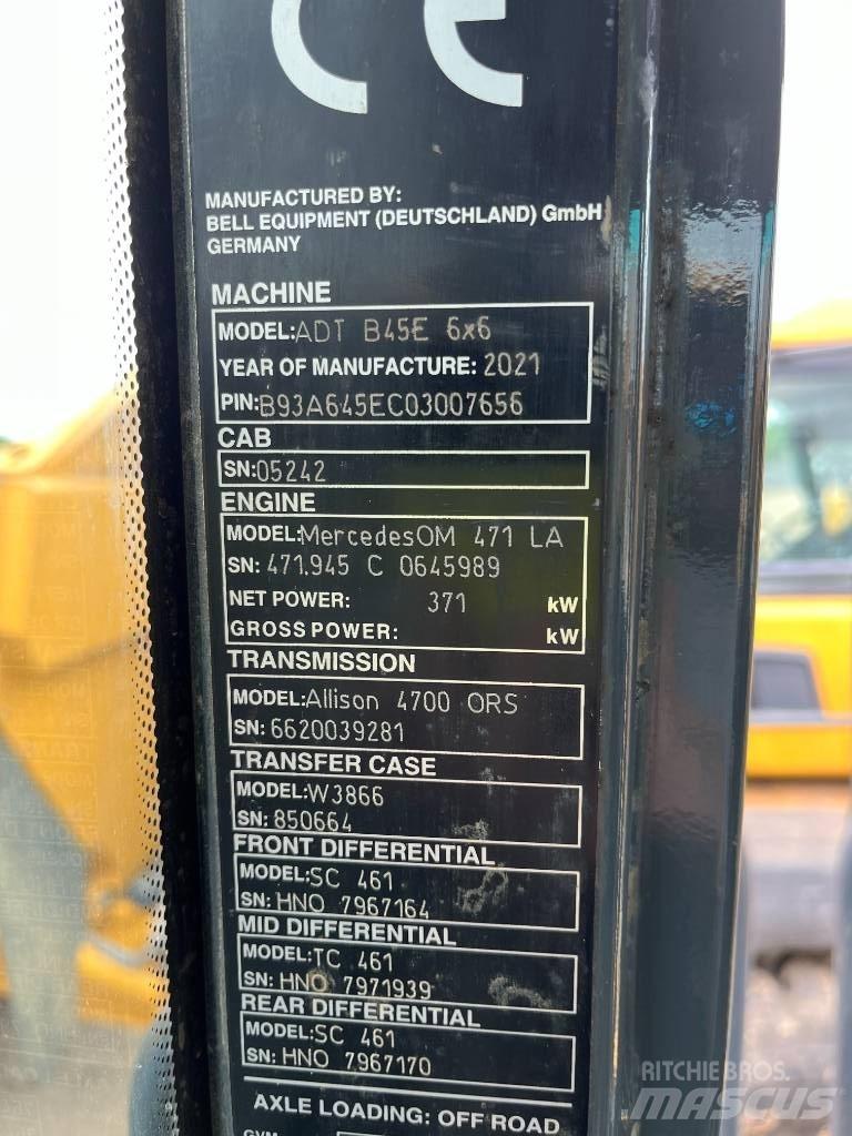 Bell B45E Σπαστό Dump Truck ADT