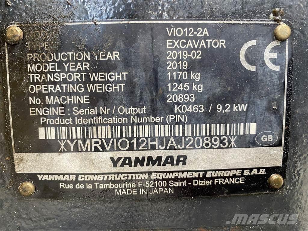 Yanmar VIO12 Εκσκαφείς με τροχούς - λάστιχα