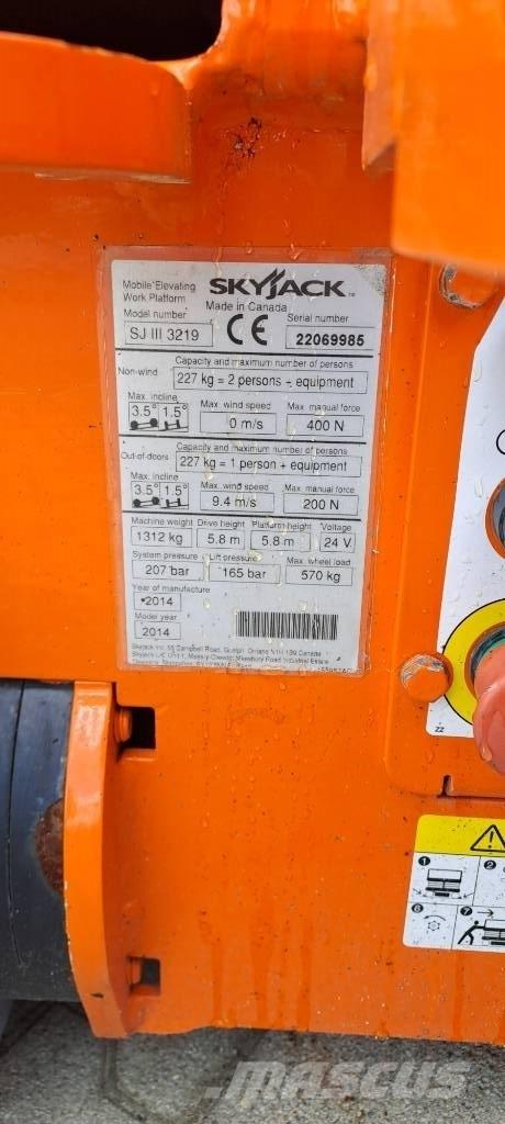 SkyJack SJIII 3219 Ανυψωτήρες ψαλιδωτής άρθρωσης