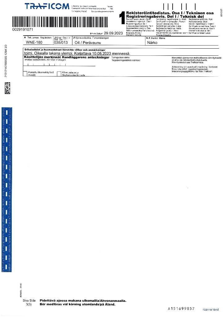 Närko D52B13N61 TPV Ρυμούλκες κλούβα