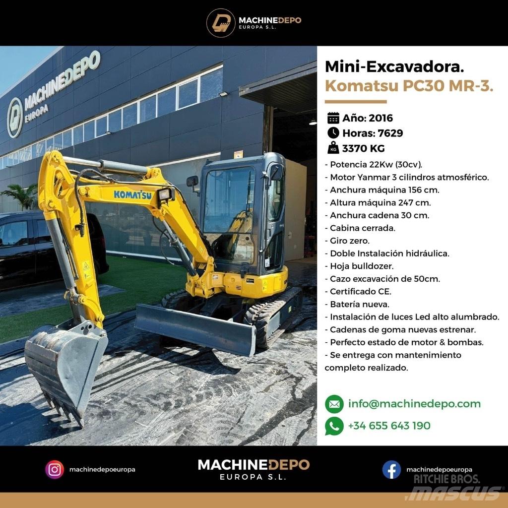 Komatsu PC 30 MR-3 Εκσκαφάκι (διαβολάκι) < 7t