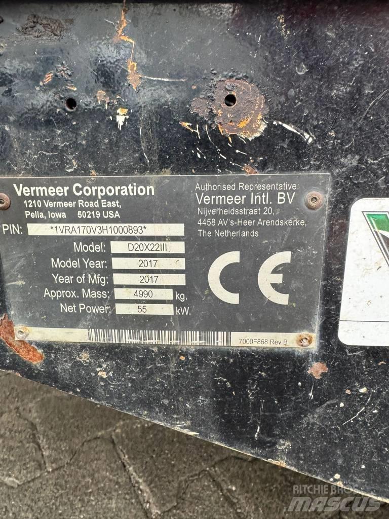 Vermeer D20x22SIII Εξοπλισμός οριζόντιων διατρήσεων