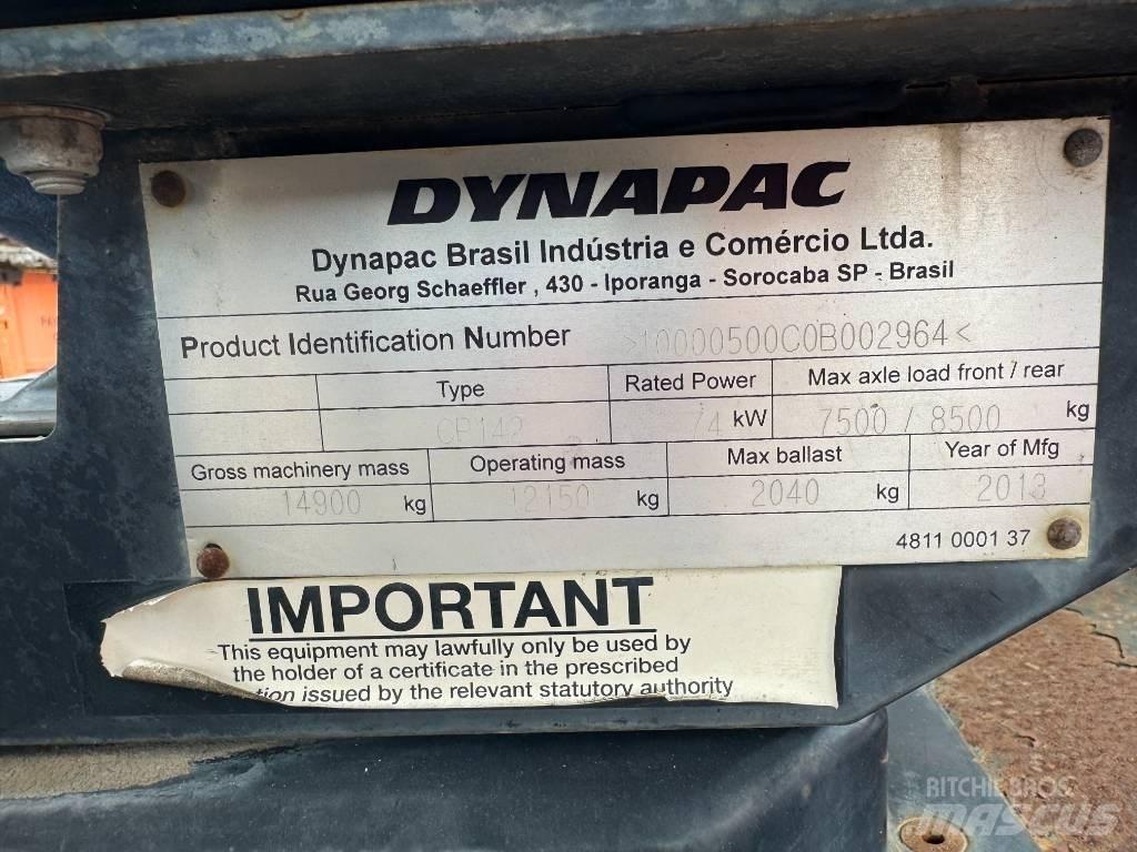 Dynapac CP 142 Κύλινδροι με επίσωτρα με αέρα
