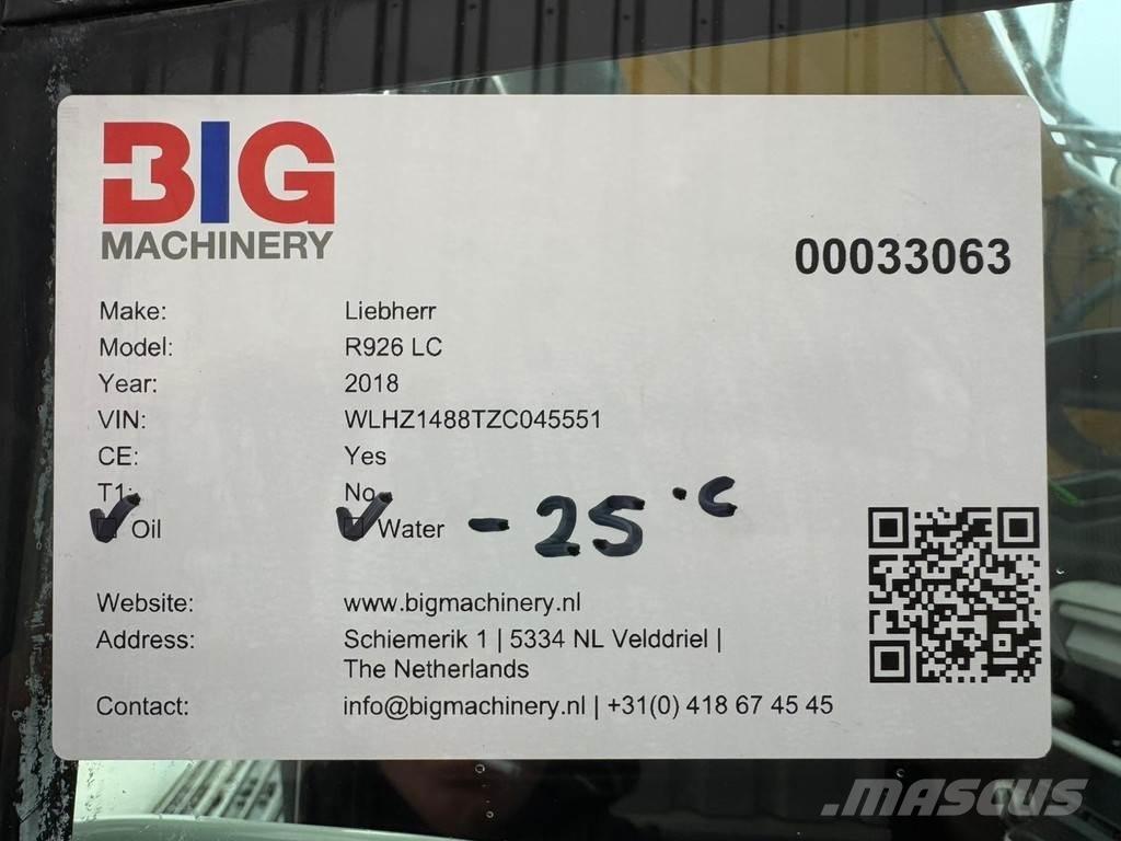 Liebherr R926 LC Εκσκαφείς με ερπύστριες