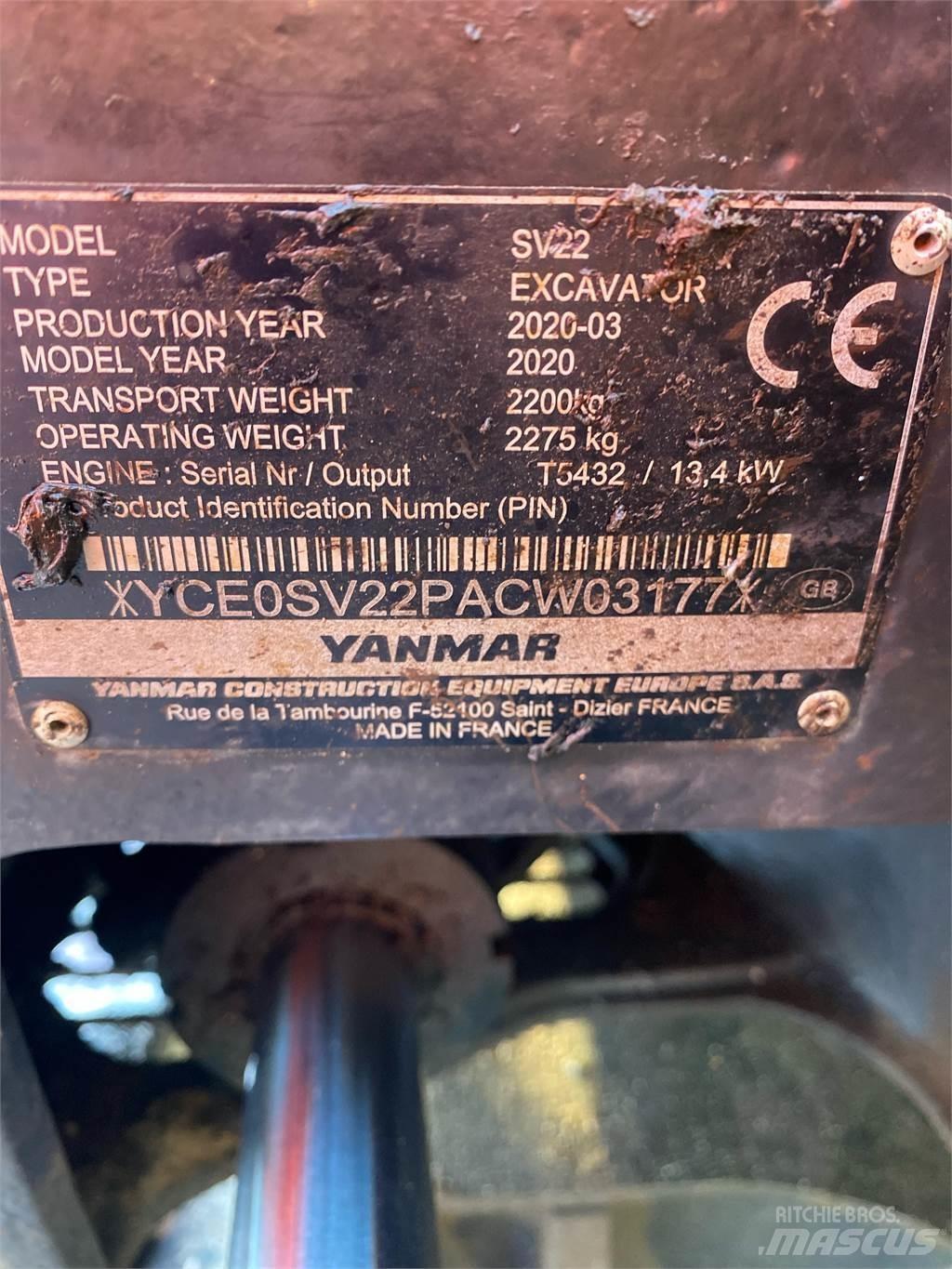 Yanmar SV22 Εκσκαφάκι (διαβολάκι) < 7t