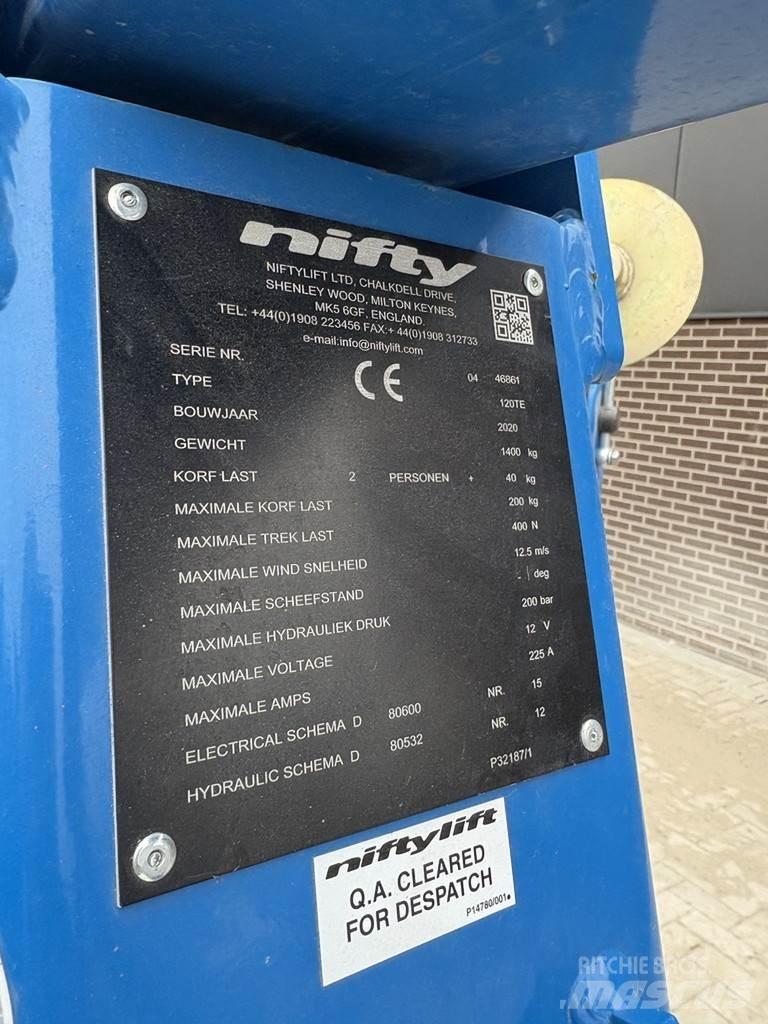 Niftylift 120t Εναέριες πλατφόρμες τοποθετημένες σε ρυμούλκα