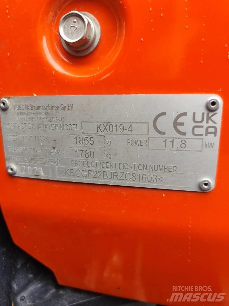 Kubota KX 019-4 Εκσκαφάκι (διαβολάκι) < 7t