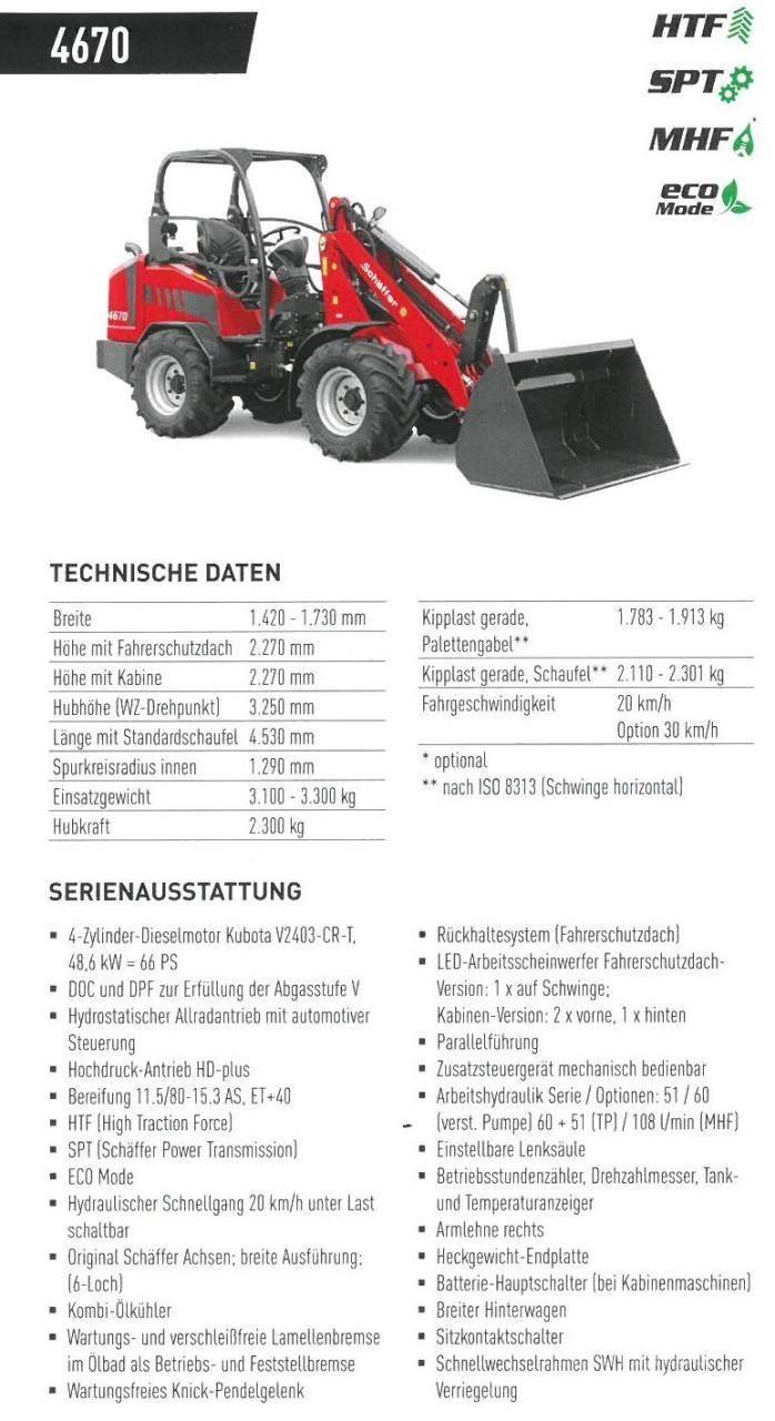 Schäffer 4670 Μίνι φορτωτές