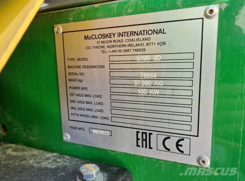 McCloskey S190 Κινητές μηχανές κοσκινίσματος