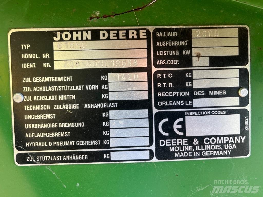 John Deere 2256 Θεριζοαλωνιστικές μηχανές