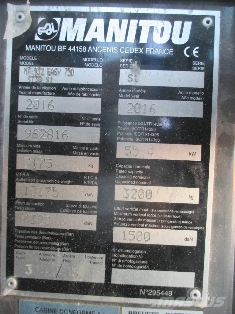 Manitou MT 932 Τηλεσκοπικοί ανυψωτές