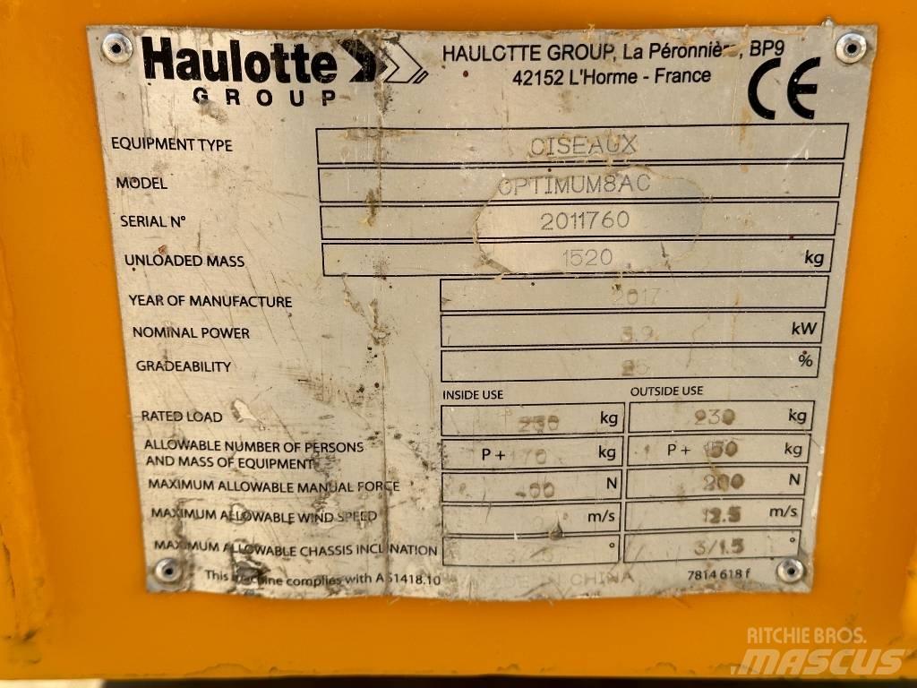 Haulotte OPTIMUM 8 Ανυψωτήρες ψαλιδωτής άρθρωσης