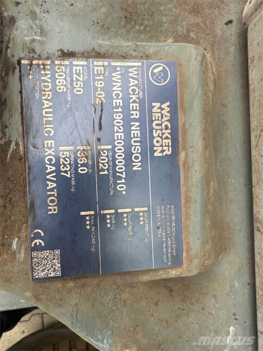 Wacker Neuson EZ50 Εκσκαφείς με ερπύστριες
