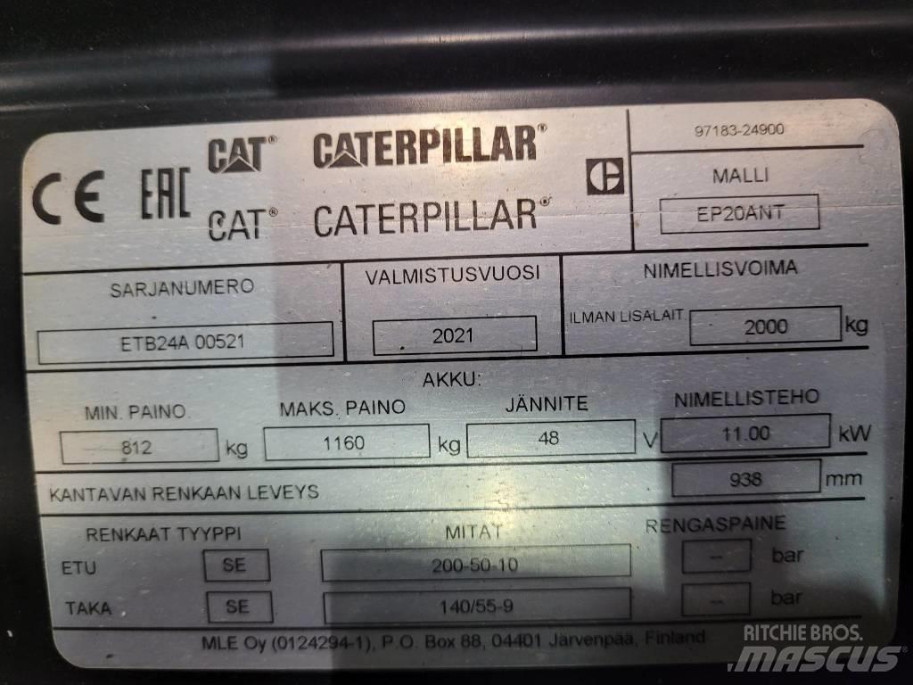 CAT EP20 ANT Ηλεκτρικά περονοφόρα ανυψωτικά κλαρκ