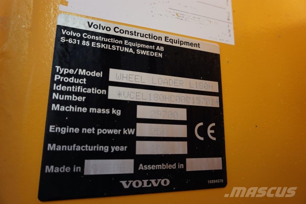 Volvo L 180 H Φορτωτές με λάστιχα (Τροχοφόροι)