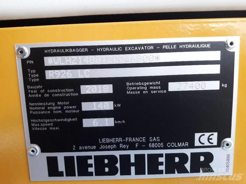 Liebherr R 926 LC Εκσκαφείς με ερπύστριες