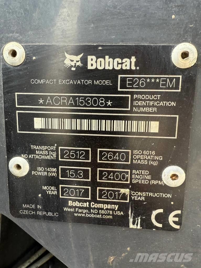 Bobcat E 26 EM Εκσκαφάκι (διαβολάκι) < 7t