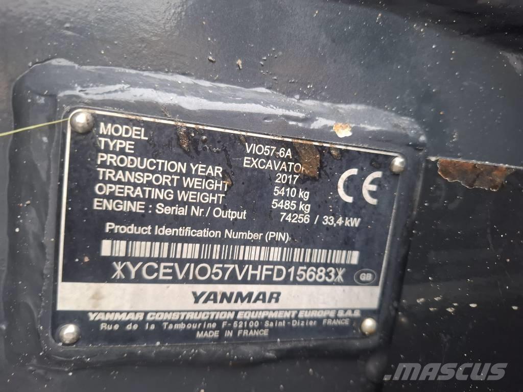 Yanmar Vio 57-6A Εκσκαφάκι (διαβολάκι) < 7t