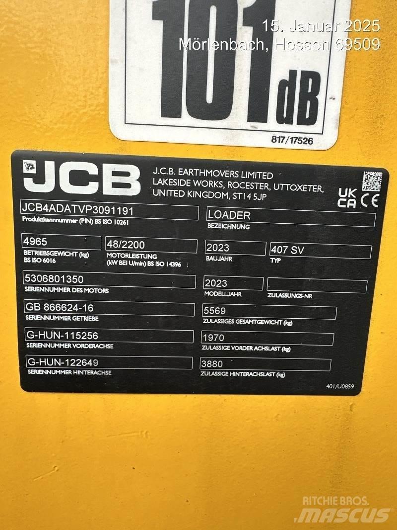 JCB 407 Φορτωτές με λάστιχα (Τροχοφόροι)