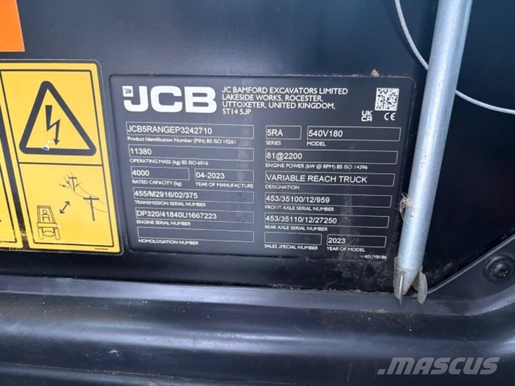 JCB 540-180 Τηλεσκοπικοί ανυψωτές