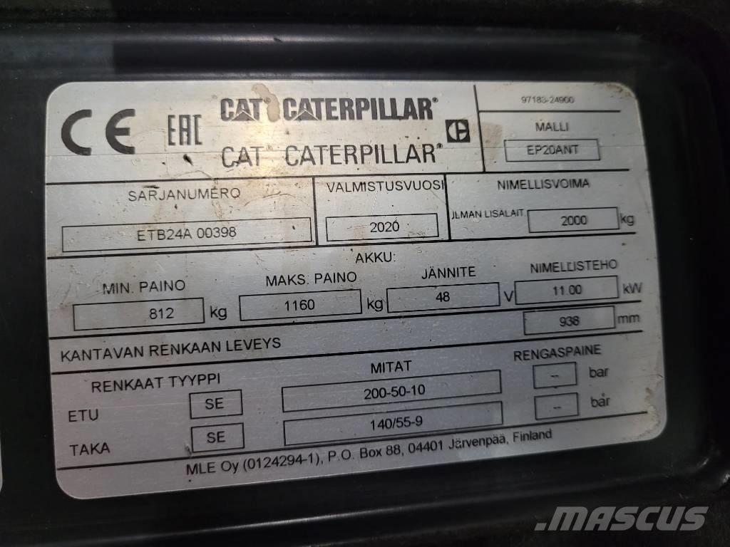 CAT EP20ANT Ηλεκτρικά περονοφόρα ανυψωτικά κλαρκ